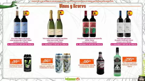 Folleto La Comer Página 11: Hobgoblin cerveza ámbar ruby ale €110,00, Hobgoblin ruby ale o golden ale €86,00
