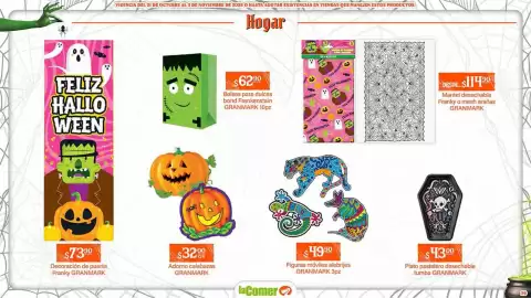 Folleto La Comer Página 29: Granmark figuras móviles alebrijes €49,90, Granmark adorno calabazas €32,00