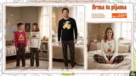Folleto La Comer Página 33: Peanuts playera i pantalon paa dama caballero o infantil €238,00