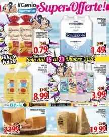 Volantino Il Genio Supermercato settimana 43 Pagina 2: Parmigiano Reggiano €23,99, Dorella olio di semi di girasole €8,99