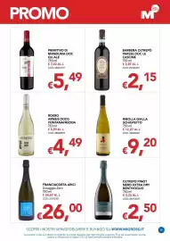 Volantino Migross Supermercati e Market Pagina 19: Roero Arneis Fontanafredda €4,49, Primitivo di Manduria DOC Qu.Ale €5,49