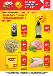 API MARKET gazetka tydzień 43 Strona 1: Szynka wieprzowa bez kości €12,99, Herbata Yellow Label Lipton €12,99