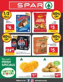 Spar catalogue week 43 Page 20: Australian Washed Potatoes €4,50, Pepsi Max €24,40