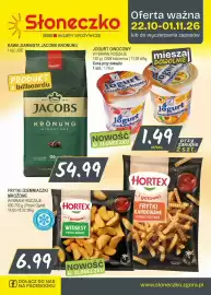 Słoneczko gazetka Strona 1: Jogurt Owoce €1,49, Kawa Ziarnista Jacobs Kronung €54,90