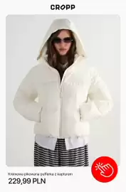 Cropp gazetka tydzień 43 Strona 8: Kremowa pikowana pufferka z kapturem Cropp €229,99
