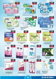 DUO-TES gazetka Strona 53: Mola Familijna biała papier toaletowy €5,29, Bella Wkładki Higieniczne Panty €1,95
