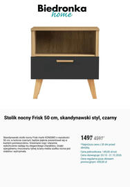 Biedronka gazetka Strona 10: Stolik nocny Frisk 50 cm KONSIMO, skandynawski styl, czarny €149,00