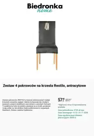 Biedronka gazetka Strona 2: Zestaw 4 pokrowców na krzesła Restilo, antracytowe €57,90