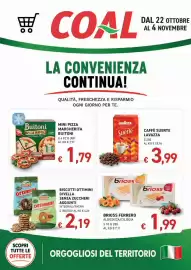 Volantino Coal Pagina 1: Caffè Suerte Lavazza €3,99, Mini pizza margherita Buitoni €1,79