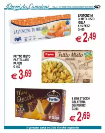 Volantino Centro Oceano Pagina 33: Mini Stecchi Gelateria dei Portici €2,69, Bastoncini di merluzzo Igela €2,49