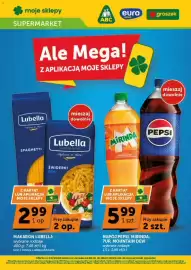 Groszek gazetka | Supermarket Strona 1: Napój Pepsi, Mirinda, 7UP, Mountain Dew €5,99, Makaron Lubella €2,99