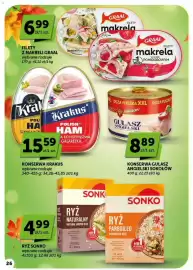 Groszek gazetka | Supermarket Strona 26: Ryż Sonko wybrane rodzaje €4,99, Konserwa Krakus €15,59