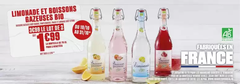 Catalogue Grand Frais page 1: Orange - limonade et boissons gazeuses bio €1,99