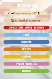Catalogue Coccinelle Supermarché page 2: SOMMAIRE Des promos ou un sort Le réconfort est servi ! CHARCUTERIE ⚫ VIANDE⚫