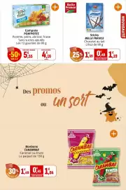 Catalogue Coccinelle Supermarché page 22: Pom'Potes Compote €4,16, Belle France Sticks €1,19