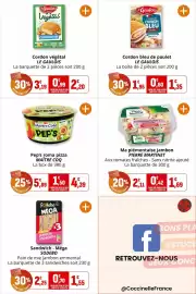 Catalogue Coccinelle Supermarché page 6: LE GAULOIS Cordon bleu de poulet €1,35, LE GAULOIS Cordon végétal €2,20