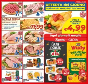 Volantino DEM Pagina 5: Petto di pollo intero €7,99, Pancetta di suino €6,99