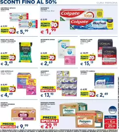 Volantino Esselunga Pagina 17: Assorbenti Lines è €13,90, Fazzoletti Carezza Tenderly €2,49