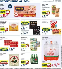 Volantino Esselunga Pagina 6: Coca Cola original €4,99, Acqua Panna Toscana €1,98