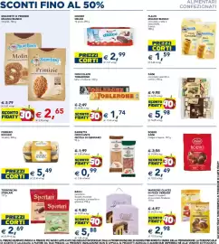 Volantino Esselunga Pagina 8: Kinder Delice €2,99, Molinetti o Primizie Mulino Bianco €2,65