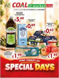 Volantino Superstore Coal Pagina 1: 65 COAL il market city COAL 1961-2026 FARCHIO OFFERTE VALIDE DAL 22 OTTOBRE AL 4