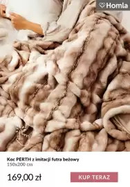 Homla gazetka Strona 9: Koc Perth z imitacji futra beżowy 150x200 cm Homla €169,00