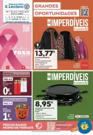 Folheto E.Leclerc Página 1: Blusão reversível tissaia €13,77, Aparelho para raclette 6 pessoas elsay €8,95