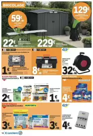Folheto E.Leclerc Página 10: Conjunto de 2 lâmpadas de filamento led vela c37, e27, 4000k, 470lm, 4w allvision €4,99