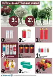 Folheto E.Leclerc Página 4: Vela branco/vermelho e amarelo €0,95, Vela com imagem €3,95