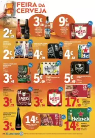 Folheto E.Leclerc semana 43 Página 24: Cerveja com álcool super bock coruja ipa €3,48, Cerveja artesanal minhota letra €2,29
