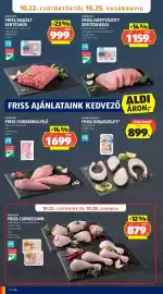 ALDI akciós újság hét 43 Oldal 6: HÚSMESTER 10.22. CSÜTÖRTÖKTŐL 10.25. VASÁRNAPIG FRISS DARÁLT SERTÉSHÚS zsírtartalom: max