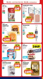 ALDI akciós újság hét 43 Oldal 7: MILSANI UHT TEJ 10.22. CSÜTÖRTÖKTŐL 10.28. SZERDÁIG 2,8 % zsírtartalom 11/doboz 229 Ft/I