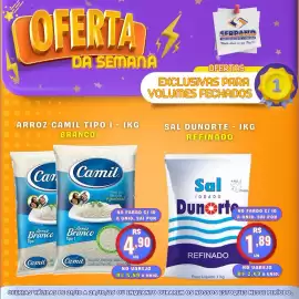 Catálogo Serrano Supermercado semana 43 Página 1: Arroz camil tipo i - ikg branco €4,90, Sal dunorte refinado €1,89