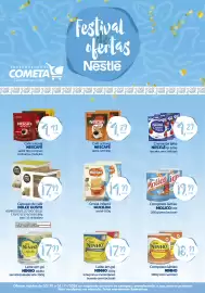 Encarte Cometa Supermercados | Festival de ofertas Nestlé Página 1: Café solúvel nescafé dolca refil €4,29