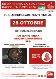Volantino Coop Master Alleanza 3.0 Pagina 2: COOP PREMIA LA TUA SPESA RACCOLTA PUNTI 2026 Copcord coop ipercoop coop PUOI