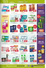 WHOLELIFE catalogue Page 7: Diffilam Kids Soothing Throat Pops €8,49, Duro-Tuss Dry Cough Forte Liquid €14,99
