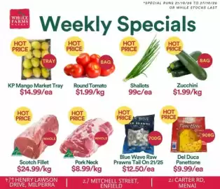 WHOLEFARMS catalogue week 43 Page 1: KP Mango Market Tray €14,99, Pork Neck €8,99