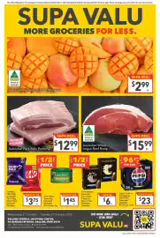 Supa Valu catalogue week 43 Page 1: Australian Pork Belly Portions €12,99, Australian Whole Angus Beef Rump €15,99