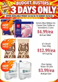 Farmer Jack's catalogue week 43 Page 17: Flow Spring Water €3,99, Streets Blue Ribbon Ice Cream €4,99