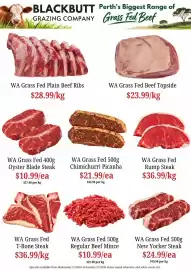 Farmer Jack's catalogue week 43 Page 4: WA Grass Fed Oyster Blade Steak €10,99, WA Grass Fed Chimichurri Picanha €21,99