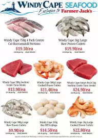 Farmer Jack's catalogue week 43 Page 5: Windy Cape Sashimi Grade Tuna Steaks €13,90, Windy Cape Roe Off Scallops €14,50