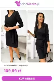 Modna Kiecka gazetka tydzień 43 Strona 6: Czarna sukienka z wiązaniem €109,99