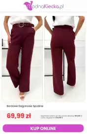 Modna Kiecka gazetka tydzień 43 Strona 10: Bordowe eleganckie spodnie €69,99