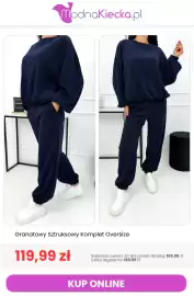 Modna Kiecka gazetka tydzień 43 Strona 8: Granatowy sztruksowy komplet oversize €119,99
