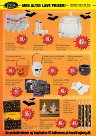 Harald Nyborg tilbudsavis uge 43 Side 62: LED-kronelys €49,00, Dødningehovedspand €19,00