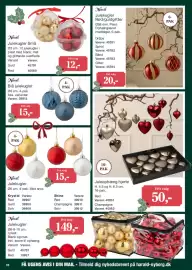 Harald Nyborg tilbudsavis uge 43 Side 86: Julekugler Rød/guldglitter €20,00, Juleophæng hjerte €50,00