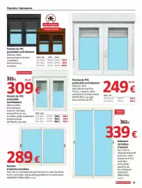 Catálogo Bauhaus Página 17: Ventana de pvc practicable-oscilobatiente €479,00, Balconera corredera de aluminio €339,00