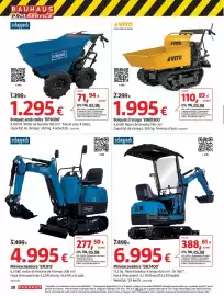 Catálogo Bauhaus Página 20: Scheppach - miniexcavadora exc815 €4.995,00, Scheppach - miniexcavadora exc1400 €6.995,00