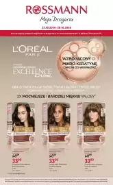 Rossmann gazetka tydzień 43 Strona 1: L'Oréal Paris Excellence, krem do włosów €33,99