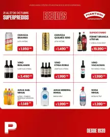 Catálogo Piantoni Supermayorista semana 43 Página 3: Etnia vino roble €1.990,00, Quilmes cerveza 1890 €1.490,00